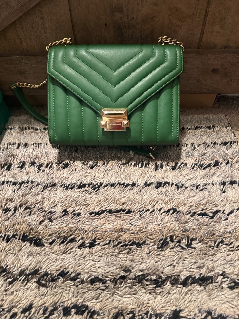 Michael Kors Emerald Quilted Chain Crossbody